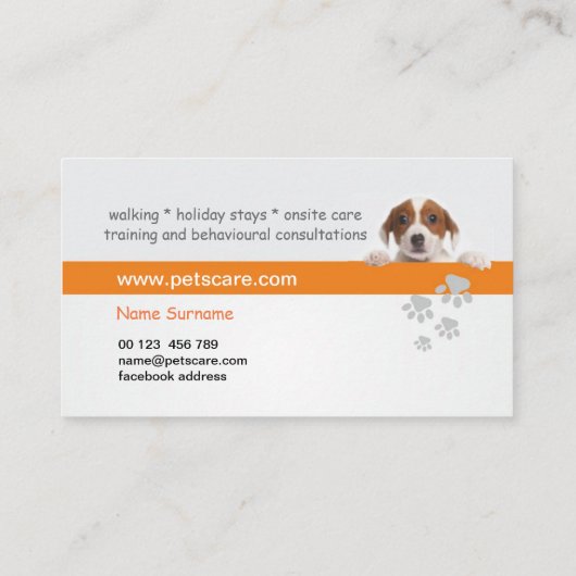 Professional Dog Trainer Business Card 名刺 (裏面)