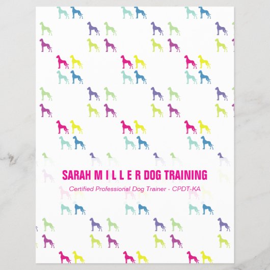 Professional Dog Trainer Flyer Great Dane  チラシ (正面)