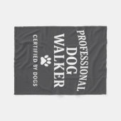Professional Dog Walker - Certified By Dogs Gift  フリースブランケット (正面(横))