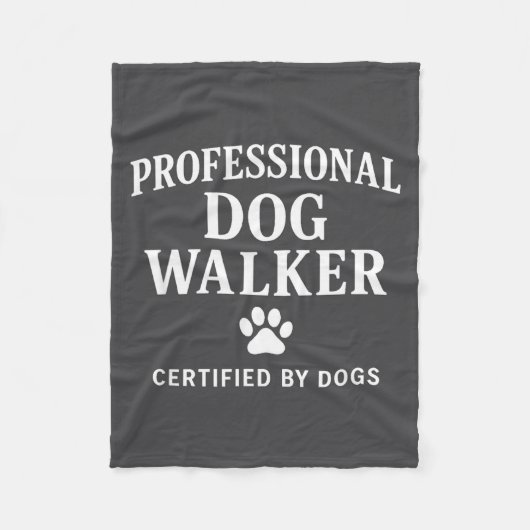Professional Dog Walker - Certified By Dogs Gift  フリースブランケット (正面)