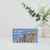 Professional Dog Walker Pet Sitter Multi-Breed 名刺 (スタンド正面)