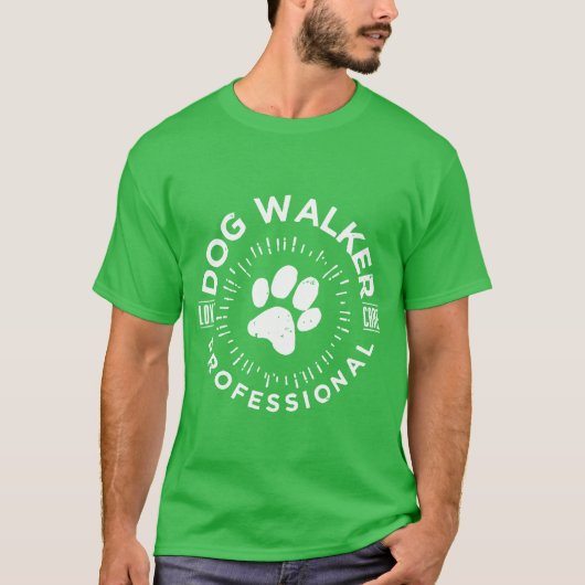 Professional Dog Walkerlove dog walkcute dog walkd Tシャツ (正面)
