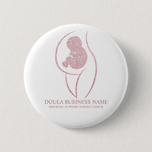 Professional Doula and Pregnancy Nurse Birth Coach 缶バッジ (正面)