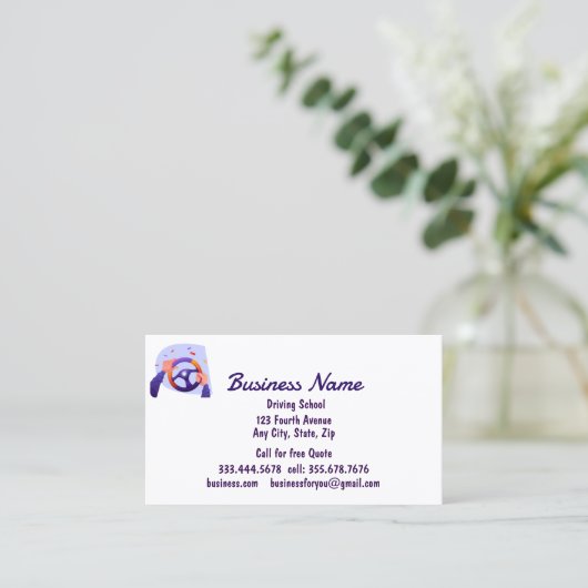 Professional Driving School Instructors  名刺 (スタンド正面)