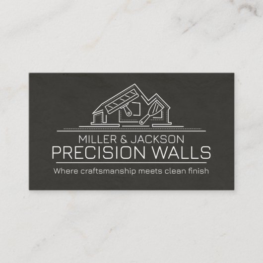 Professional Drywall Plastering Line Art  名刺 (正面)