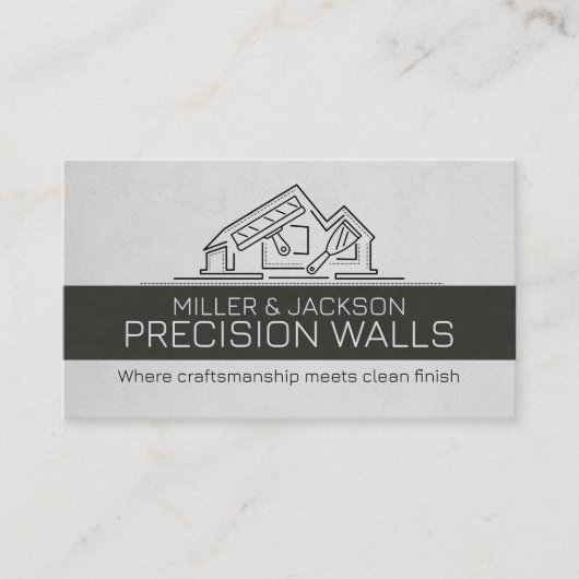 Professional Drywall Plastering Line Art  名刺 (正面)