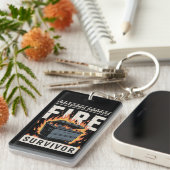 Professional Dumpster Fire Survivor Funny Work  キーホルダー (正面右)