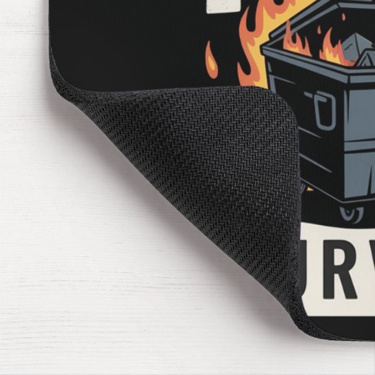 Professional Dumpster Fire Survivor Funny Work  マウスパッド (コーナー)