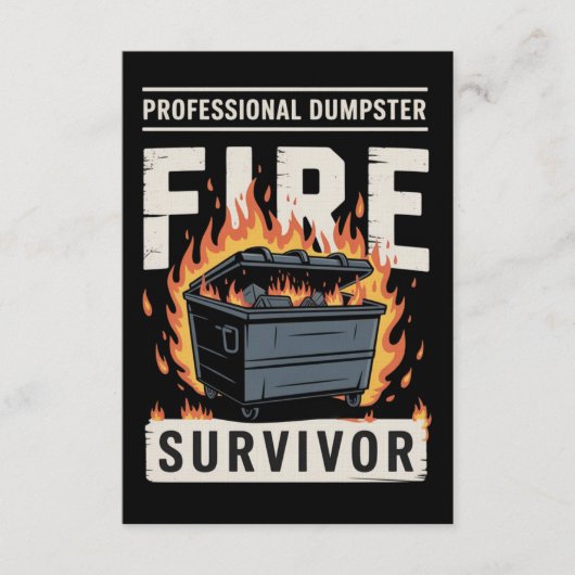 Professional Dumpster Fire Survivor Funny Work  招待状 (正面)