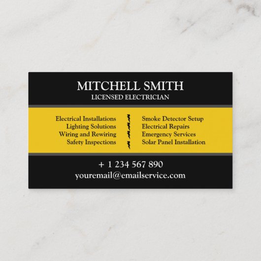 Professional Electrical Contractor - Electrician 名刺 (裏面)