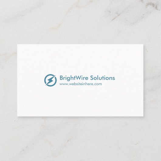 Professional Electrical Engineering White Blue  名刺 (裏面)