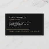 Professional Electrician Black Gold Contractor 名刺 (裏面)