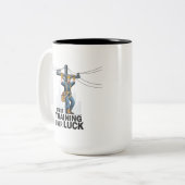 Professional Electrician Safety Quote Gift ツートーンマグカップ (正面左)