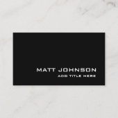 Professional Elegant Black White Business Card 名刺 (正面)