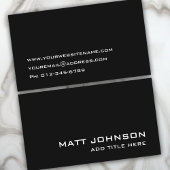 Professional Elegant Black White Business Card 名刺