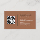 Professional Elegant Brown Modern  Architect  名刺 (裏面)