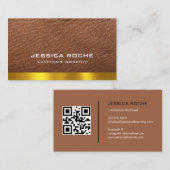 Professional Elegant Brown Modern  Architect  名刺 (正面/裏面)