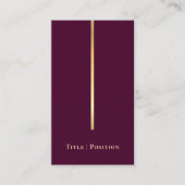 Professional Elegant Burgundy Wine & Gold Qr code 名刺 (正面)