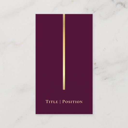 Professional Elegant Burgundy Wine & Gold Qr code 名刺 (正面)