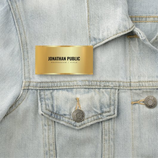 Professional Elegant Custom Template Glamour Gold 名札 (インサイチュ)