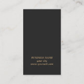 Professional Elegant Faux Golden Grey Consultant 名刺 (裏面)