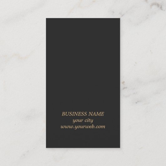 Professional Elegant Faux Golden Grey Consultant 名刺 (裏面)