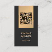 Professional Elegant Faux Golden Grey Consultant 名刺 (正面)