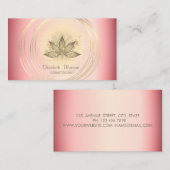 Professional Elegant Gold Circles Lotus   名刺 (正面/裏面)