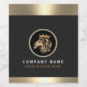 Professional Elegant Gold Lion Logo ワインラベル (シングルラベル)