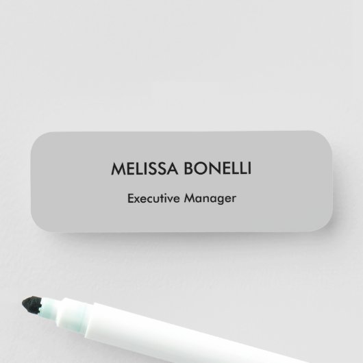 Professional elegant grey plain minimalist modern 名札 (インサイチュ)