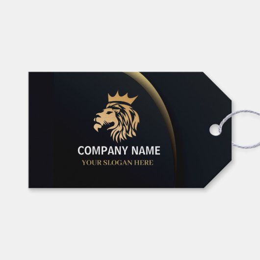 Professional Elegant Lion Logo ギフトタグ (正面(横))
