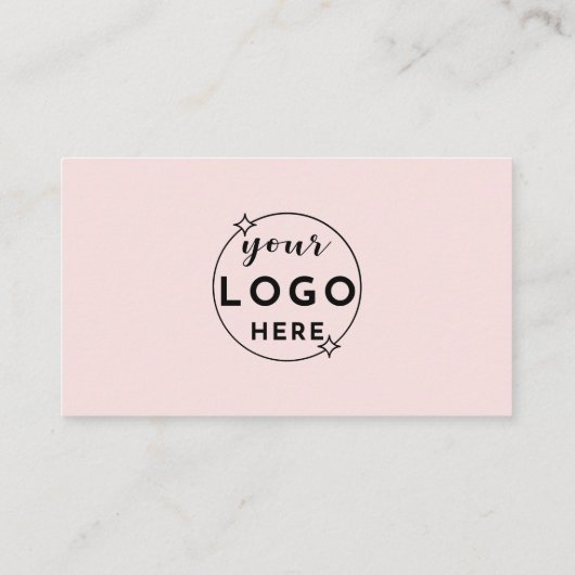 Professional Elegant Minimalist Modern Blush Pink 名刺 (裏面)