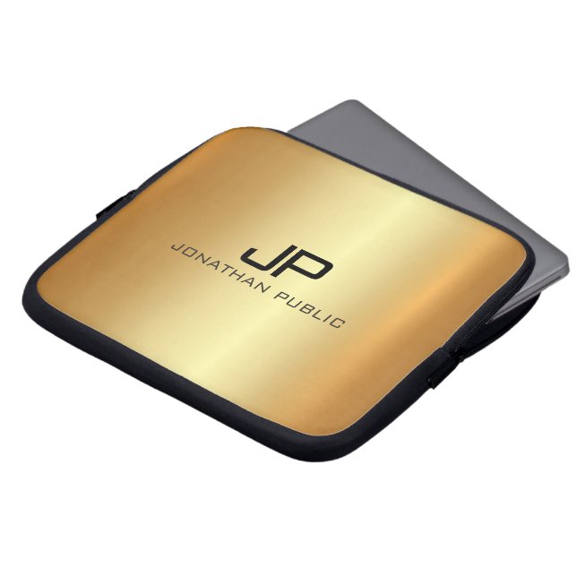 Professional Elegant Modern Luxurious Gold ラップトップスリーブ (正面上部)