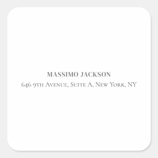 Professional elegant modern minimalist add name スクエアシール (正面)