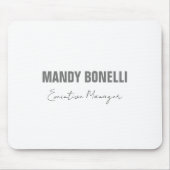 Professional elegant modern minimalist add name マウスパッド (正面)