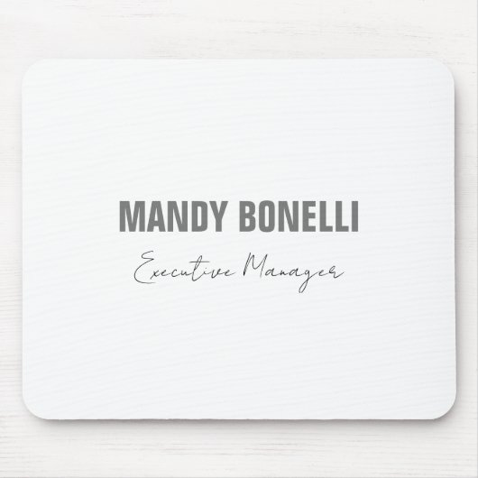 Professional elegant modern minimalist add name マウスパッド (正面)