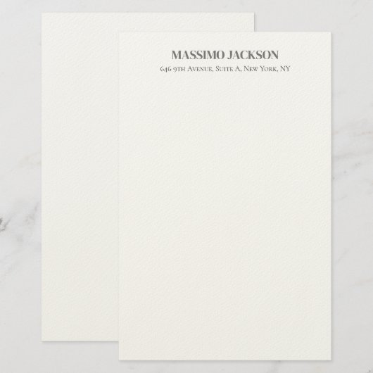 Professional elegant modern minimalist add name 便箋 (正面/裏面)