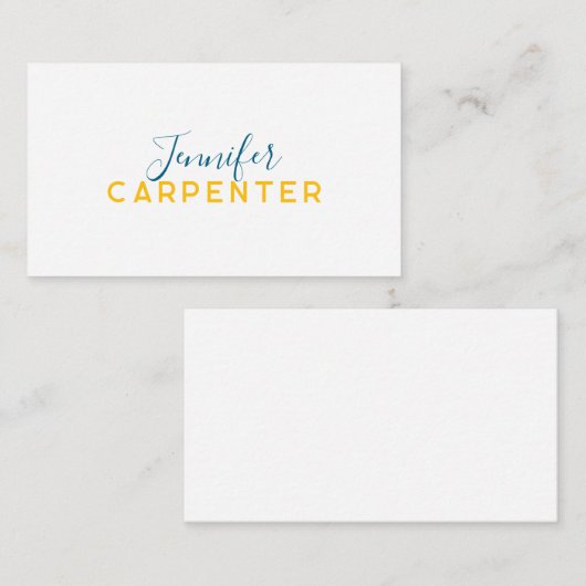 Professional elegant modern minimalist plain エンクロージャーカード (正面/裏面)