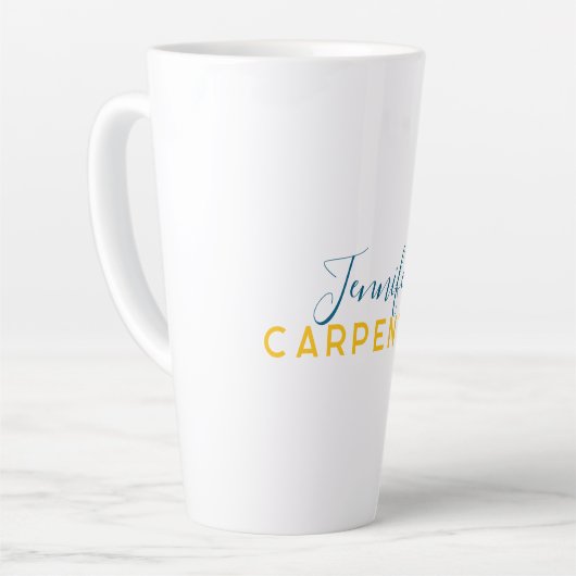 Professional elegant modern minimalist plain カフェラテマグ (左アングル)