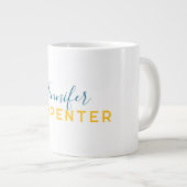 Professional elegant modern minimalist plain ジャンボコーヒーマグカップ (正面右)