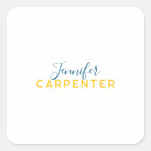 Professional elegant modern minimalist plain スクエアシール (正面)