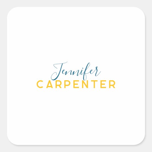 Professional elegant modern minimalist plain スクエアシール (正面)