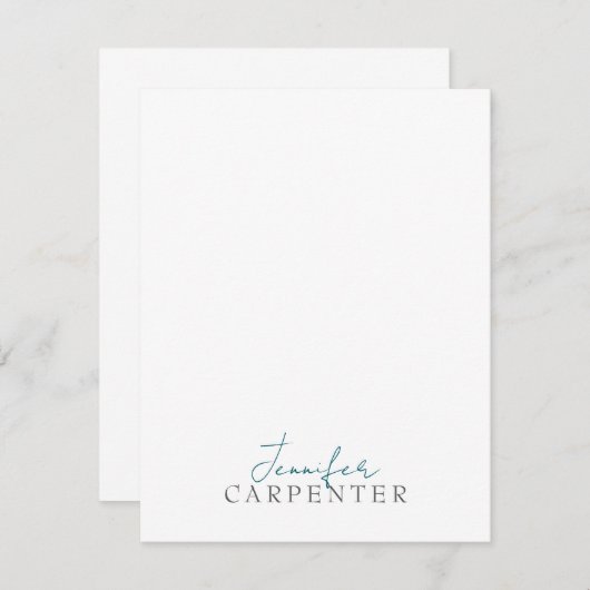 Professional elegant modern minimalist plain ノートカード (正面/裏面)