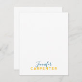 Professional elegant modern minimalist plain ノートカード (正面/裏面)