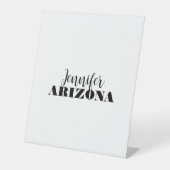 Professional elegant modern minimalist plain 台座サイン (正面)