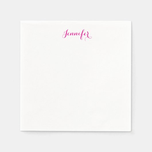 Professional elegant modern minimalist plain name スタンダードカクテルナプキン (正面)
