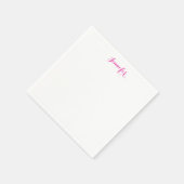 Professional elegant modern minimalist plain name スタンダードカクテルナプキン (角)