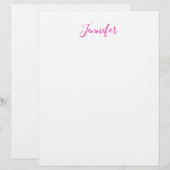 Professional elegant modern minimalist plain name レターヘッド (正面/裏面)