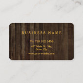 Professional Elegant Modern Monogram Gold & White 名刺 (裏面)