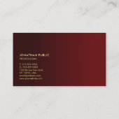 Professional Elegant Modern Red And Gold Template 名刺 (裏面)